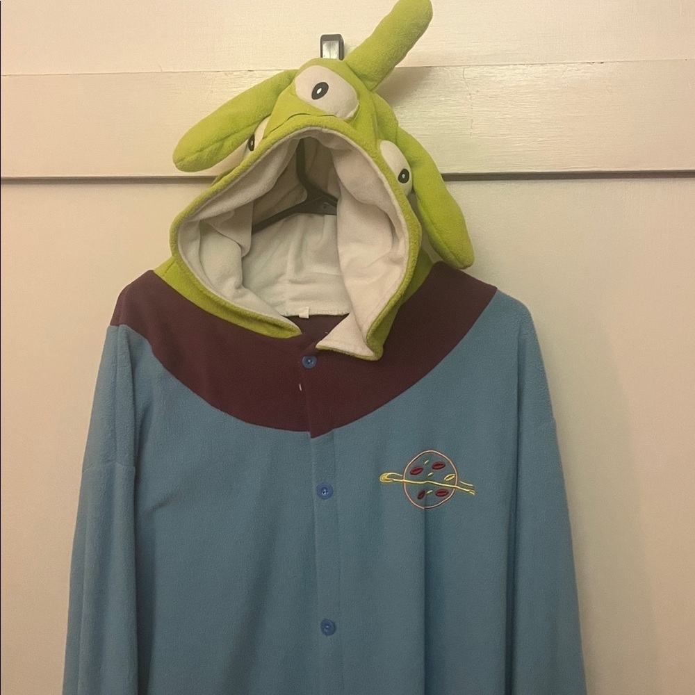 Alien Toy Story Hooded Blue adult Onesie size XL